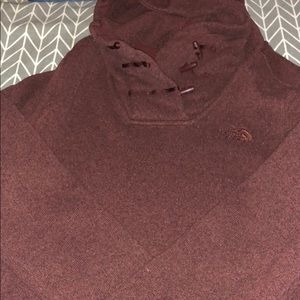 North Face hooded pullover.